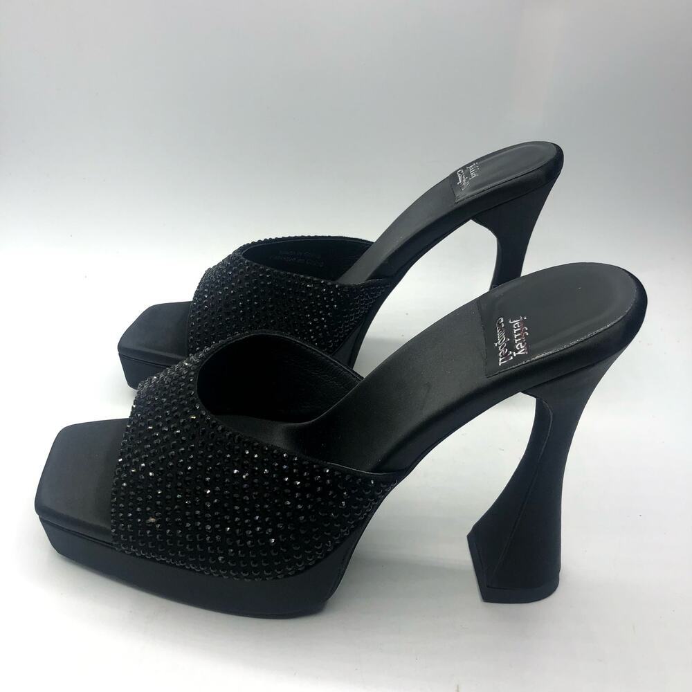 Jeffrey Campbell HollywoodJ Rhinestone Platform Square Toe Mule Black US 8 - Picture 5 of 11
